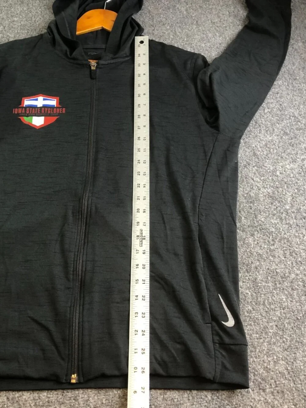 Nike Yoga University of Iowa State Cyclones Hoodie Mens XL Gray Full Zip - Picture 6 of 12